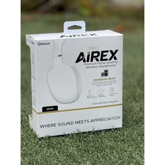 Pro Airex  ARX6-WT Wireless Bluetooth Over Ear Headphones  WHITE  New - Picture 5 of 5